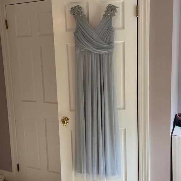 Pale Blue Monsoon Mischa Tulle Maxi Dress - Picture 4 of 13